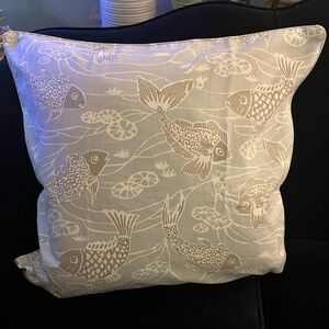 Set/2 Eruo Pillow Shams Inspired by Kravet Koi Pond 100% Cotton Mist 26"sq.